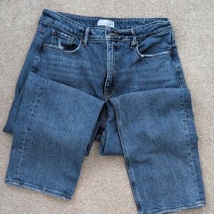 LOFT Curvy 90s Straight Fit Blue Jeans
